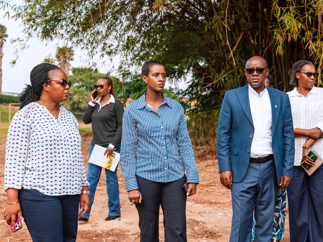 Visit to the mini football field construction site